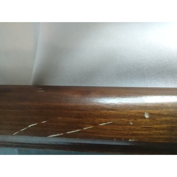 14X14" Needlepoint Framed Pictures Cross Stitch Art 70s Girl Flowers Parasol - Picture 5 of 9